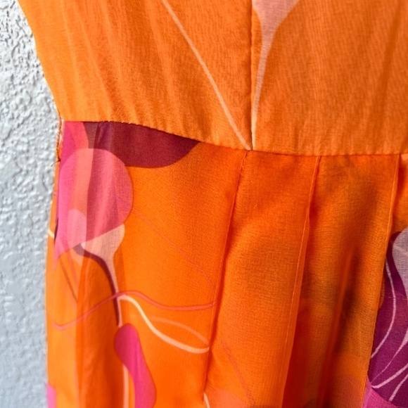 Lady Hamilton vintage georgette crepe maxi dress size XS-Small - Picture 4 of 15